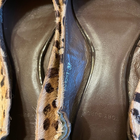 Tory Burch Reva Animal Leopard Print Calf Hair Classic Ballet Flats Shoes - Picture 13 of 16